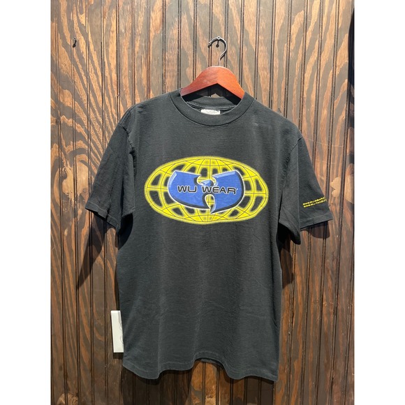 Wu Wear Other - Wu Wear Graphic T-Shirt Black Yellow Globe Logo Hip Hop Rap Tee Mens Medium
